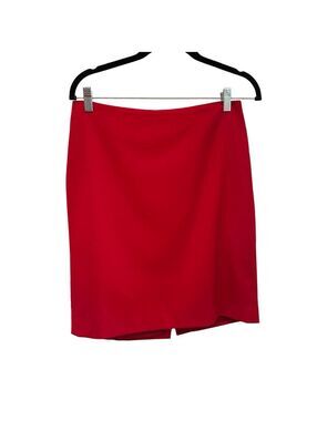 Talbots Red Wool Mini Pencil Skirt Size 6P